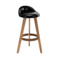 Scandinavian Upholstered Footrest Barstool Matte Finish Wood Bristol Stool Black 1 Piece Clearhalo 'Bar Furniture' 'Bar Stools' 'bar_stools' 'furn' 'furn_bar_stools' 'Furniture' 'furniture_bar_stools' 'Kitchen & Dining Furniture' 4790591