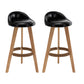 Scandinavian Upholstered Footrest Barstool Matte Finish Wood Bristol Stool Black 2 Piece Set Clearhalo 'Bar Furniture' 'Bar Stools' 'bar_stools' 'furn' 'furn_bar_stools' 'Furniture' 'furniture_bar_stools' 'Kitchen & Dining Furniture' 4790592