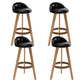 Scandinavian Upholstered Footrest Barstool Matte Finish Wood Bristol Stool Black 4 Piece Set Clearhalo 'Bar Furniture' 'Bar Stools' 'bar_stools' 'furn' 'furn_bar_stools' 'Furniture' 'furniture_bar_stools' 'Kitchen & Dining Furniture' 4790593