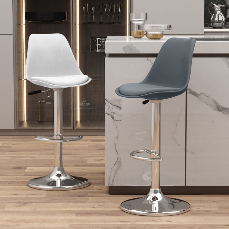 Contemporary Liftable Bar Stool Bucket Counter Bar Stool with Metal Legs Clearhalo 'Bar Furniture' 'Bar Stools' 'bar_stools' 'furn' 'furn_bar_stools' 'Furniture' 'furniture_bar_stools' 'Kitchen & Dining Furniture' 4790595