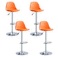Contemporary Liftable Bar Stool Bucket Counter Bar Stool with Metal Legs Orange 4 Piece Set Bar Stool(31"H) Clearhalo 'Bar Furniture' 'Bar Stools' 'bar_stools' 'furn' 'furn_bar_stools' 'Furniture' 'furniture_bar_stools' 'Kitchen & Dining Furniture' 4790596