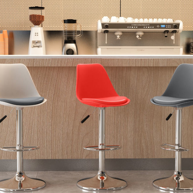 Contemporary Liftable Bar Stool Bucket Counter Bar Stool with Metal Legs Clearhalo 'Bar Furniture' 'Bar Stools' 'bar_stools' 'furn' 'furn_bar_stools' 'Furniture' 'furniture_bar_stools' 'Kitchen & Dining Furniture' 4790598
