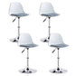 Contemporary Liftable Bar Stool Bucket Counter Bar Stool with Metal Legs Gray-White 4 Piece Set Short Stool(20"H) Clearhalo 'Bar Furniture' 'Bar Stools' 'bar_stools' 'furn' 'furn_bar_stools' 'Furniture' 'furniture_bar_stools' 'Kitchen & Dining Furniture' 4790601