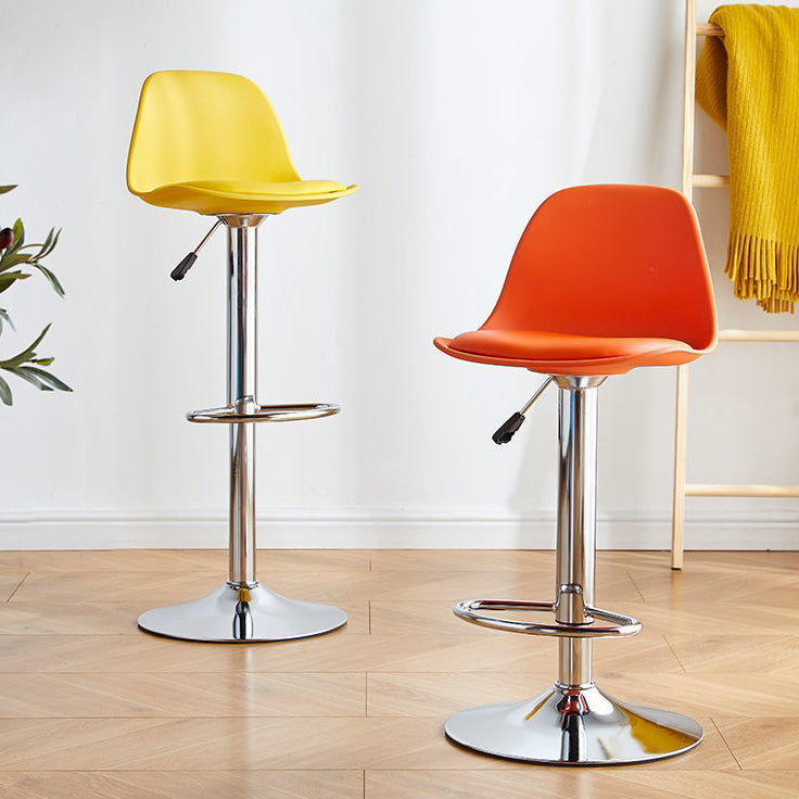 Contemporary Liftable Bar Stool Bucket Counter Bar Stool with Metal Legs Clearhalo 'Bar Furniture' 'Bar Stools' 'bar_stools' 'furn' 'furn_bar_stools' 'Furniture' 'furniture_bar_stools' 'Kitchen & Dining Furniture' 4790602