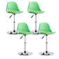 Contemporary Liftable Bar Stool Bucket Counter Bar Stool with Metal Legs Green 4 Piece Set Short Stool(20"H) Clearhalo 'Bar Furniture' 'Bar Stools' 'bar_stools' 'furn' 'furn_bar_stools' 'Furniture' 'furniture_bar_stools' 'Kitchen & Dining Furniture' 4790605