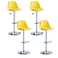 Contemporary Liftable Bar Stool Bucket Counter Bar Stool with Metal Legs Yellow 4 Piece Set Bar Stool(31"H) Clearhalo 'Bar Furniture' 'Bar Stools' 'bar_stools' 'furn' 'furn_bar_stools' 'Furniture' 'furniture_bar_stools' 'Kitchen & Dining Furniture' 4790608
