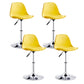Contemporary Liftable Bar Stool Bucket Counter Bar Stool with Metal Legs Yellow 4 Piece Set Short Stool(20"H) Clearhalo 'Bar Furniture' 'Bar Stools' 'bar_stools' 'furn' 'furn_bar_stools' 'Furniture' 'furniture_bar_stools' 'Kitchen & Dining Furniture' 4790610