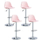 Contemporary Liftable Bar Stool Bucket Counter Bar Stool with Metal Legs Pink 4 Piece Set Bar Stool(31"H) Clearhalo 'Bar Furniture' 'Bar Stools' 'bar_stools' 'furn' 'furn_bar_stools' 'Furniture' 'furniture_bar_stools' 'Kitchen & Dining Furniture' 4790618