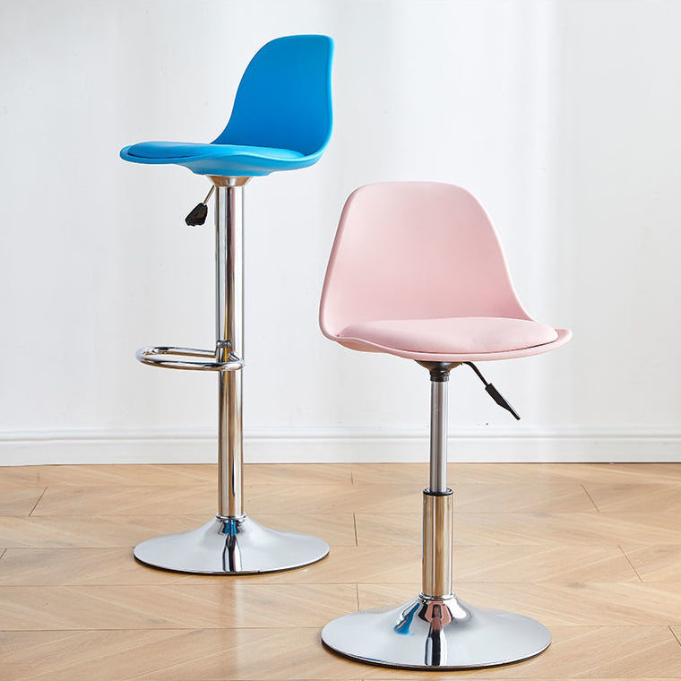 Contemporary Liftable Bar Stool Bucket Counter Bar Stool with Metal Legs Clearhalo 'Bar Furniture' 'Bar Stools' 'bar_stools' 'furn' 'furn_bar_stools' 'Furniture' 'furniture_bar_stools' 'Kitchen & Dining Furniture' 4790619
