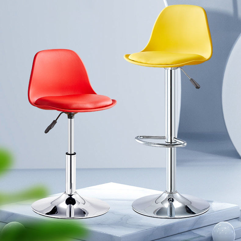 Contemporary Liftable Bar Stool Bucket Counter Bar Stool with Metal Legs Clearhalo 'Bar Furniture' 'Bar Stools' 'bar_stools' 'furn' 'furn_bar_stools' 'Furniture' 'furniture_bar_stools' 'Kitchen & Dining Furniture' 4790621