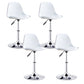 Contemporary Liftable Bar Stool Bucket Counter Bar Stool with Metal Legs White 4 Piece Set Short Stool(20"H) Clearhalo 'Bar Furniture' 'Bar Stools' 'bar_stools' 'furn' 'furn_bar_stools' 'Furniture' 'furniture_bar_stools' 'Kitchen & Dining Furniture' 4790626