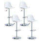 Contemporary Liftable Bar Stool Bucket Counter Bar Stool with Metal Legs White 4 Piece Set Bar Stool(31"H) Clearhalo 'Bar Furniture' 'Bar Stools' 'bar_stools' 'furn' 'furn_bar_stools' 'Furniture' 'furniture_bar_stools' 'Kitchen & Dining Furniture' 4790627