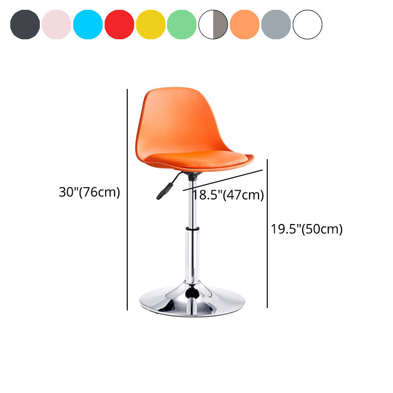Contemporary Liftable Bar Stool Bucket Counter Bar Stool with Metal Legs Clearhalo 'Bar Furniture' 'Bar Stools' 'bar_stools' 'furn' 'furn_bar_stools' 'Furniture' 'furniture_bar_stools' 'Kitchen & Dining Furniture' 4790631