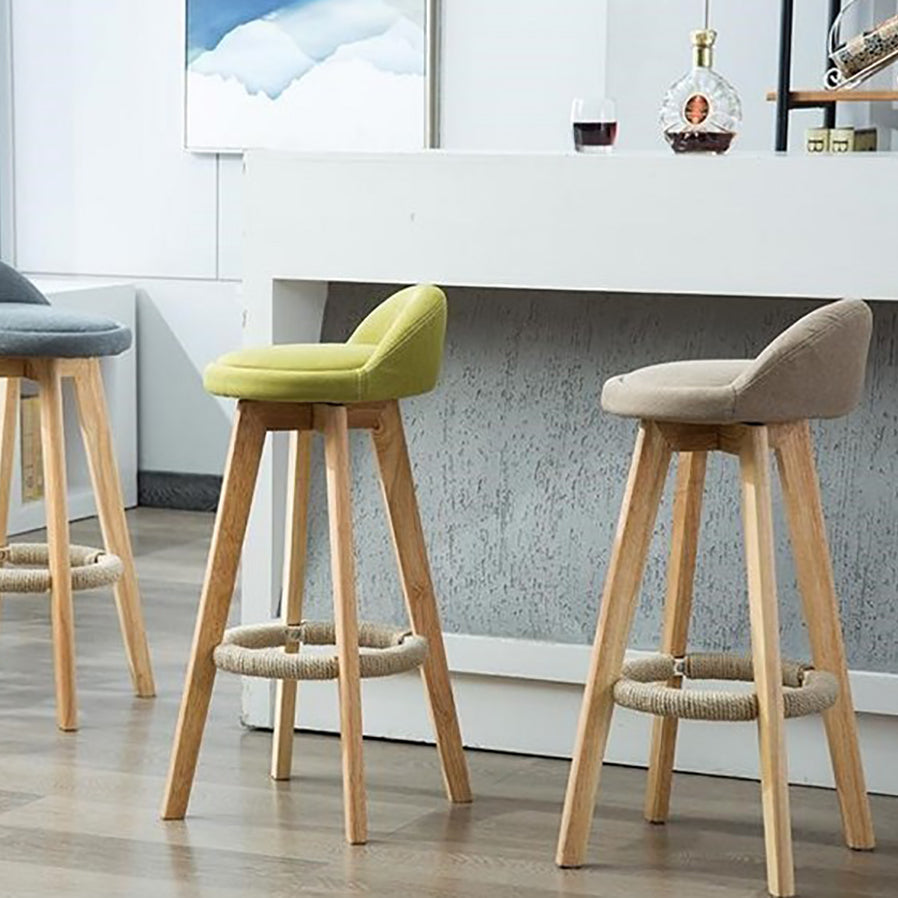 Contemporary Style Low Back Bar-stool Wooden Bar Stool for Restaurant Clearhalo 'Bar Furniture' 'Bar Stools' 'bar_stools' 'furn' 'furn_bar_stools' 'Furniture' 'furniture_bar_stools' 'Kitchen & Dining Furniture' 4790714