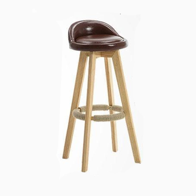 Contemporary Style Low Back Bar-stool Wooden Bar Stool for Restaurant Clearhalo 'Bar Furniture' 'Bar Stools' 'bar_stools' 'furn' 'furn_bar_stools' 'Furniture' 'furniture_bar_stools' 'Kitchen & Dining Furniture' 4790718
