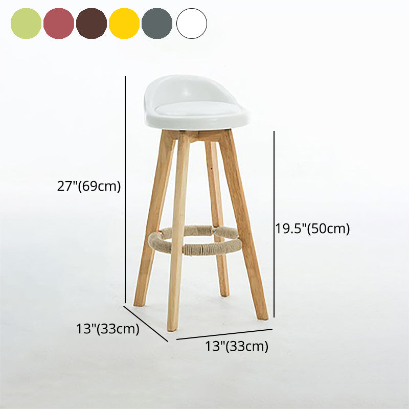 Contemporary Style Low Back Bar-stool Wooden Bar Stool for Restaurant Clearhalo 'Bar Furniture' 'Bar Stools' 'bar_stools' 'furn' 'furn_bar_stools' 'Furniture' 'furniture_bar_stools' 'Kitchen & Dining Furniture' 4790722