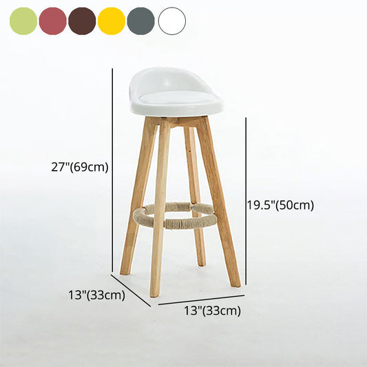 Contemporary Style Low Back Bar-stool Wooden Bar Stool for Restaurant Clearhalo 'Bar Furniture' 'Bar Stools' 'bar_stools' 'furn' 'furn_bar_stools' 'Furniture' 'furniture_bar_stools' 'Kitchen & Dining Furniture' 4790722
