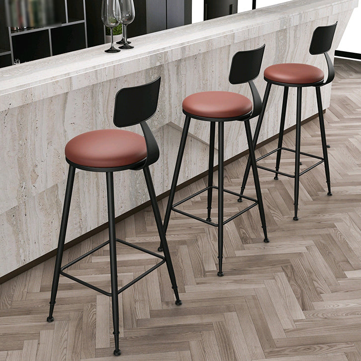 Industrial Matte Finish Coffee Shop Stool Footrest Low Back Stool Clearhalo 'Bar Furniture' 'Bar Stools' 'bar_stools' 'furn' 'furn_bar_stools' 'Furniture' 'furniture_bar_stools' 'Kitchen & Dining Furniture' 4790730