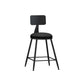 Industrial Matte Finish Coffee Shop Stool Footrest Low Back Stool Black 1 Piece Short Stool(22"H) Clearhalo 'Bar Furniture' 'Bar Stools' 'bar_stools' 'furn' 'furn_bar_stools' 'Furniture' 'furniture_bar_stools' 'Kitchen & Dining Furniture' 4790732