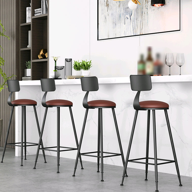 Industrial Matte Finish Coffee Shop Stool Footrest Low Back Stool Clearhalo 'Bar Furniture' 'Bar Stools' 'bar_stools' 'furn' 'furn_bar_stools' 'Furniture' 'furniture_bar_stools' 'Kitchen & Dining Furniture' 4790733