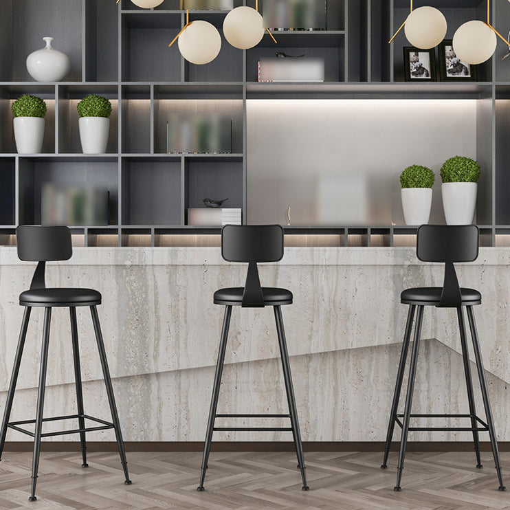 Industrial Matte Finish Coffee Shop Stool Footrest Low Back Stool Clearhalo 'Bar Furniture' 'Bar Stools' 'bar_stools' 'furn' 'furn_bar_stools' 'Furniture' 'furniture_bar_stools' 'Kitchen & Dining Furniture' 4790747