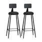 Industrial Matte Finish Coffee Shop Stool Footrest Low Back Stool Black 2 Piece Set Bar Stool(33"H) Clearhalo 'Bar Furniture' 'Bar Stools' 'bar_stools' 'furn' 'furn_bar_stools' 'Furniture' 'furniture_bar_stools' 'Kitchen & Dining Furniture' 4790752