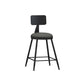 Industrial Matte Finish Coffee Shop Stool Footrest Low Back Stool Grey 1 Piece Short Stool(22"H) Clearhalo 'Bar Furniture' 'Bar Stools' 'bar_stools' 'furn' 'furn_bar_stools' 'Furniture' 'furniture_bar_stools' 'Kitchen & Dining Furniture' 4790754