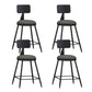 Industrial Matte Finish Coffee Shop Stool Footrest Low Back Stool Grey 4 Piece Set Short Stool(22"H) Clearhalo 'Bar Furniture' 'Bar Stools' 'bar_stools' 'furn' 'furn_bar_stools' 'Furniture' 'furniture_bar_stools' 'Kitchen & Dining Furniture' 4790756