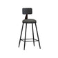 Industrial Matte Finish Coffee Shop Stool Footrest Low Back Stool Grey 1 Piece Counter Stool(26"H) Clearhalo 'Bar Furniture' 'Bar Stools' 'bar_stools' 'furn' 'furn_bar_stools' 'Furniture' 'furniture_bar_stools' 'Kitchen & Dining Furniture' 4790757