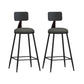 Industrial Matte Finish Coffee Shop Stool Footrest Low Back Stool Grey 2 Piece Set Counter Stool(26"H) Clearhalo 'Bar Furniture' 'Bar Stools' 'bar_stools' 'furn' 'furn_bar_stools' 'Furniture' 'furniture_bar_stools' 'Kitchen & Dining Furniture' 4790758