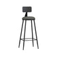 Industrial Matte Finish Coffee Shop Stool Footrest Low Back Stool Grey 1 Piece Bar Stool(30"H) Clearhalo 'Bar Furniture' 'Bar Stools' 'bar_stools' 'furn' 'furn_bar_stools' 'Furniture' 'furniture_bar_stools' 'Kitchen & Dining Furniture' 4790760