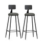 Industrial Matte Finish Coffee Shop Stool Footrest Low Back Stool Grey 2 Piece Set Bar Stool(30"H) Clearhalo 'Bar Furniture' 'Bar Stools' 'bar_stools' 'furn' 'furn_bar_stools' 'Furniture' 'furniture_bar_stools' 'Kitchen & Dining Furniture' 4790761