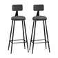Industrial Matte Finish Coffee Shop Stool Footrest Low Back Stool Grey 2 Piece Set Bar Stool(33"H) Clearhalo 'Bar Furniture' 'Bar Stools' 'bar_stools' 'furn' 'furn_bar_stools' 'Furniture' 'furniture_bar_stools' 'Kitchen & Dining Furniture' 4790764