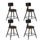 Industrial Matte Finish Coffee Shop Stool Footrest Low Back Stool Brown 4 Piece Set Short Stool(18"H) Clearhalo 'Bar Furniture' 'Bar Stools' 'bar_stools' 'furn' 'furn_bar_stools' 'Furniture' 'furniture_bar_stools' 'Kitchen & Dining Furniture' 4790768