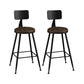 Industrial Matte Finish Coffee Shop Stool Footrest Low Back Stool Brown 2 Piece Set Counter Stool(26"H) Clearhalo 'Bar Furniture' 'Bar Stools' 'bar_stools' 'furn' 'furn_bar_stools' 'Furniture' 'furniture_bar_stools' 'Kitchen & Dining Furniture' 4790770