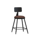Industrial Matte Finish Coffee Shop Stool Footrest Low Back Stool Burgundy 1 Piece Short Stool(22"H) Clearhalo 'Bar Furniture' 'Bar Stools' 'bar_stools' 'furn' 'furn_bar_stools' 'Furniture' 'furniture_bar_stools' 'Kitchen & Dining Furniture' 4790775