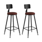 Industrial Matte Finish Coffee Shop Stool Footrest Low Back Stool Burgundy 2 Piece Set Bar Stool(30"H) Clearhalo 'Bar Furniture' 'Bar Stools' 'bar_stools' 'furn' 'furn_bar_stools' 'Furniture' 'furniture_bar_stools' 'Kitchen & Dining Furniture' 4790782