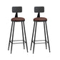 Industrial Matte Finish Coffee Shop Stool Footrest Low Back Stool Burgundy 2 Piece Set Bar Stool(33"H) Clearhalo 'Bar Furniture' 'Bar Stools' 'bar_stools' 'furn' 'furn_bar_stools' 'Furniture' 'furniture_bar_stools' 'Kitchen & Dining Furniture' 4790785