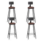 Industrial Matte Finish Coffee Shop Stool Footrest Low Back Stool Burgundy 4 Piece Set Bar Stool(33"H) Clearhalo 'Bar Furniture' 'Bar Stools' 'bar_stools' 'furn' 'furn_bar_stools' 'Furniture' 'furniture_bar_stools' 'Kitchen & Dining Furniture' 4790786