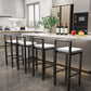 Contemporary Footrest Upholstered Home Stool Matte Finish Low Back Barstool Clearhalo 'Bar Furniture' 'Bar Stools' 'bar_stools' 'furn' 'furn_bar_stools' 'Furniture' 'furniture_bar_stools' 'Kitchen & Dining Furniture' 4790792