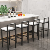 Contemporary Footrest Upholstered Home Stool Matte Finish Low Back Barstool Clearhalo 'Bar Furniture' 'Bar Stools' 'bar_stools' 'furn' 'furn_bar_stools' 'Furniture' 'furniture_bar_stools' 'Kitchen & Dining Furniture' 4790799