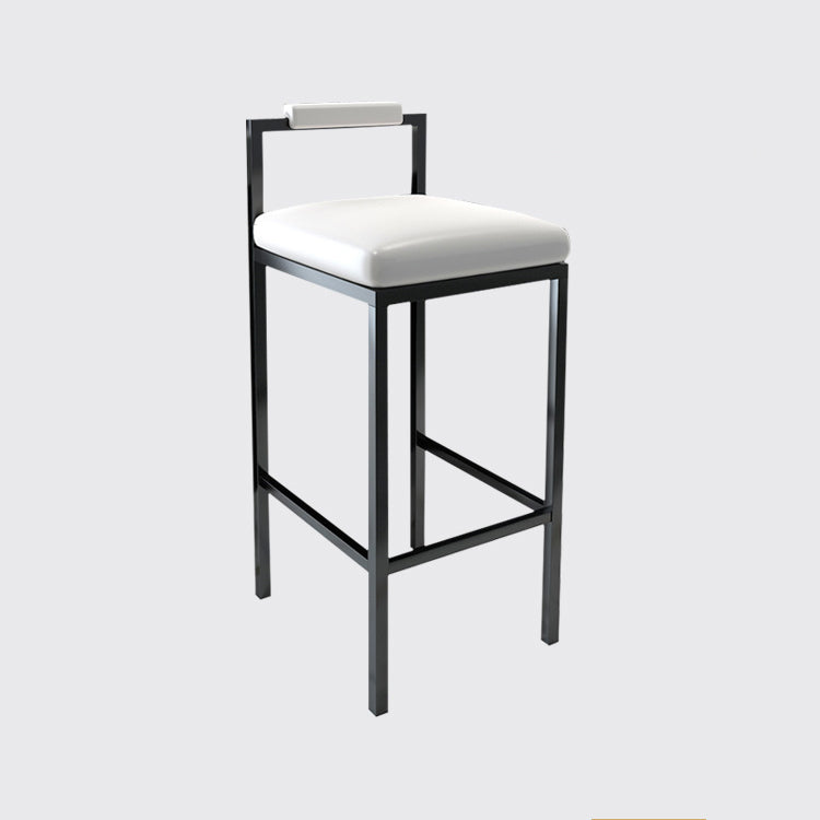 Contemporary Footrest Upholstered Home Stool Matte Finish Low Back Barstool Clearhalo 'Bar Furniture' 'Bar Stools' 'bar_stools' 'furn' 'furn_bar_stools' 'Furniture' 'furniture_bar_stools' 'Kitchen & Dining Furniture' 4790801