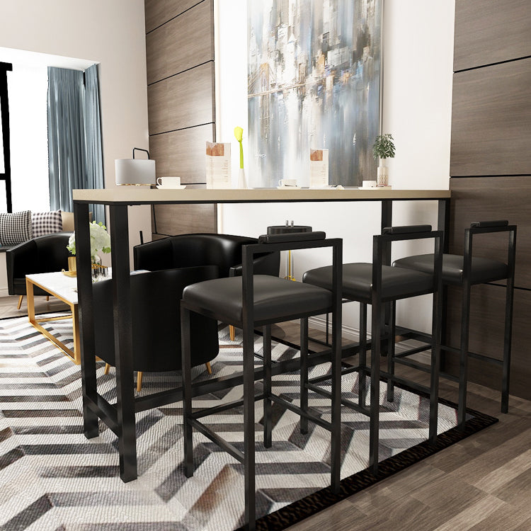 Contemporary Footrest Upholstered Home Stool Matte Finish Low Back Barstool Clearhalo 'Bar Furniture' 'Bar Stools' 'bar_stools' 'furn' 'furn_bar_stools' 'Furniture' 'furniture_bar_stools' 'Kitchen & Dining Furniture' 4790805