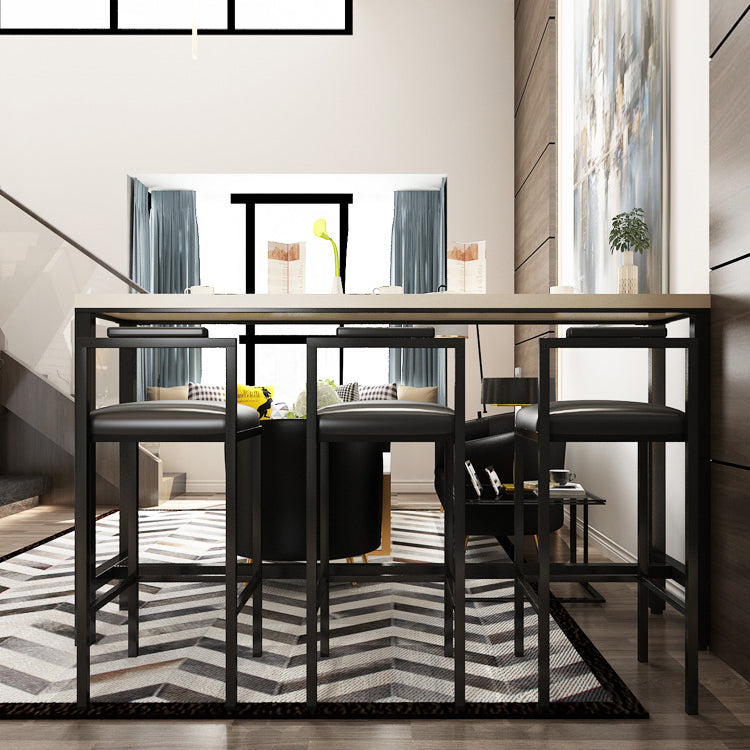 Contemporary Footrest Upholstered Home Stool Matte Finish Low Back Barstool Clearhalo 'Bar Furniture' 'Bar Stools' 'bar_stools' 'furn' 'furn_bar_stools' 'Furniture' 'furniture_bar_stools' 'Kitchen & Dining Furniture' 4790806