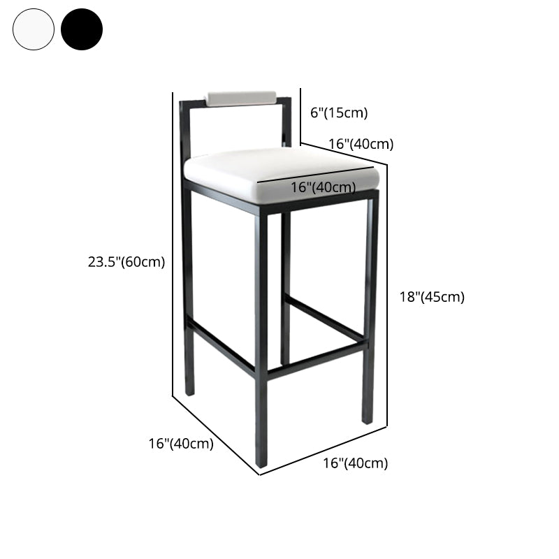 Contemporary Footrest Upholstered Home Stool Matte Finish Low Back Barstool Clearhalo 'Bar Furniture' 'Bar Stools' 'bar_stools' 'furn' 'furn_bar_stools' 'Furniture' 'furniture_bar_stools' 'Kitchen & Dining Furniture' 4790807