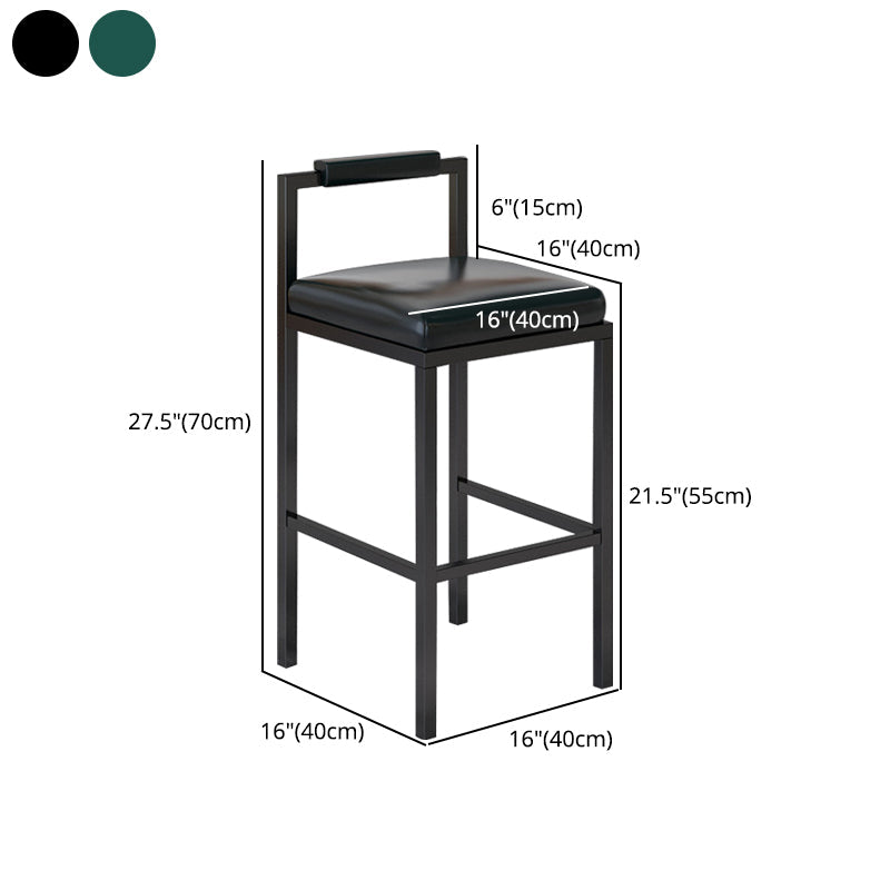 Contemporary Footrest Upholstered Home Stool Matte Finish Low Back Barstool Clearhalo 'Bar Furniture' 'Bar Stools' 'bar_stools' 'furn' 'furn_bar_stools' 'Furniture' 'furniture_bar_stools' 'Kitchen & Dining Furniture' 4790808