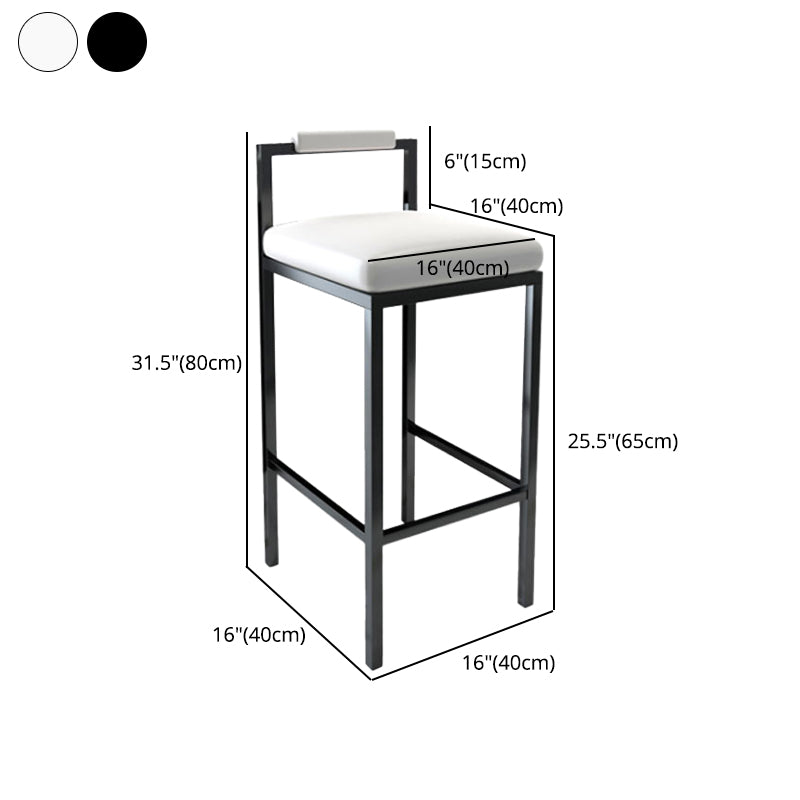 Contemporary Footrest Upholstered Home Stool Matte Finish Low Back Barstool Clearhalo 'Bar Furniture' 'Bar Stools' 'bar_stools' 'furn' 'furn_bar_stools' 'Furniture' 'furniture_bar_stools' 'Kitchen & Dining Furniture' 4790809