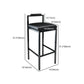 Contemporary Footrest Upholstered Home Stool Matte Finish Low Back Barstool Clearhalo 'Bar Furniture' 'Bar Stools' 'bar_stools' 'furn' 'furn_bar_stools' 'Furniture' 'furniture_bar_stools' 'Kitchen & Dining Furniture' 4790811