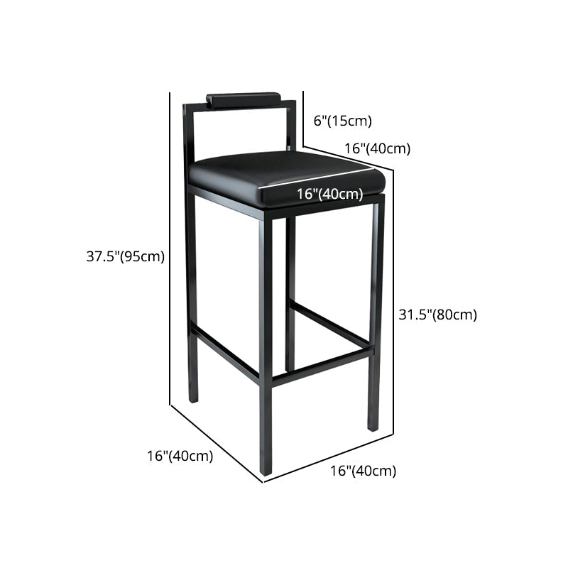 Contemporary Footrest Upholstered Home Stool Matte Finish Low Back Barstool Clearhalo 'Bar Furniture' 'Bar Stools' 'bar_stools' 'furn' 'furn_bar_stools' 'Furniture' 'furniture_bar_stools' 'Kitchen & Dining Furniture' 4790811