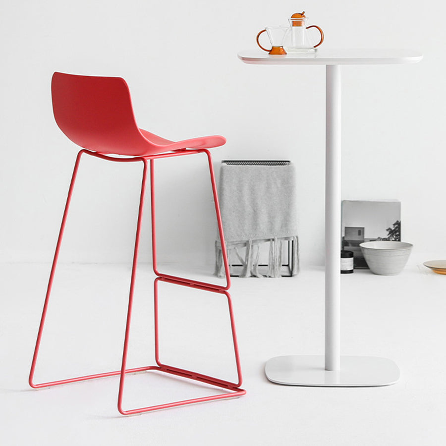 Modern Style Bar-stool Plastic Counter Bar Stool with Metal Legs for Kitchen Clearhalo 'Bar Furniture' 'Bar Stools' 'bar_stools' 'furn' 'furn_bar_stools' 'Furniture' 'furniture_bar_stools' 'Kitchen & Dining Furniture' 4790848
